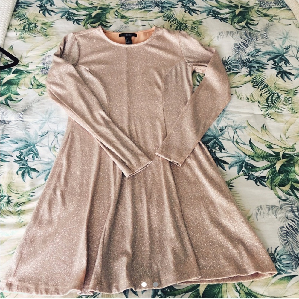 Glitter long sleeve dress
